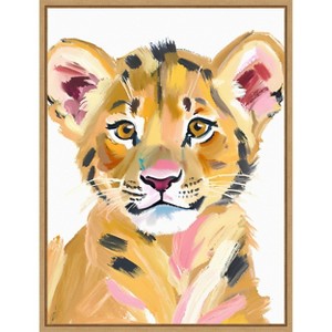 Amanti Art Tiger Baby by Ohkimiko  Framed Canvas Wall Art - 1 of 4