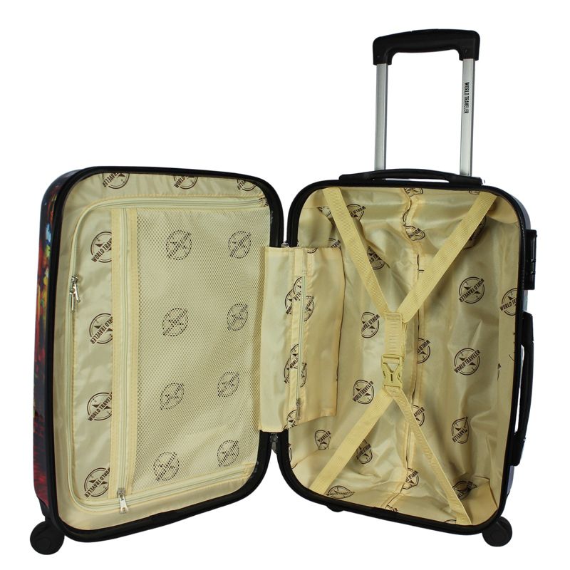 World Traveler 2-Piece Carry-On Hardside Spinner Luggage Set - Paris Nights, 4 of 10