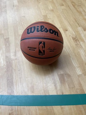 Wilson NBA Authentic Indoor/Outdoor Basketball, Brown, 27.5 in. 