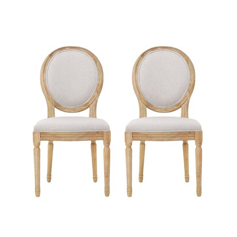 Noble House Phinnaeus Beige Fabric Dining Chairs (Set of 2) 11455