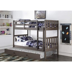 Donco Underbed Twin Slate Grey Trundle Bed - 1 of 1