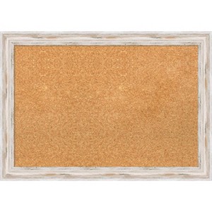 Amanti Art Alexandria White Wash Narrow Wood Framed Corkboard - 1 of 4