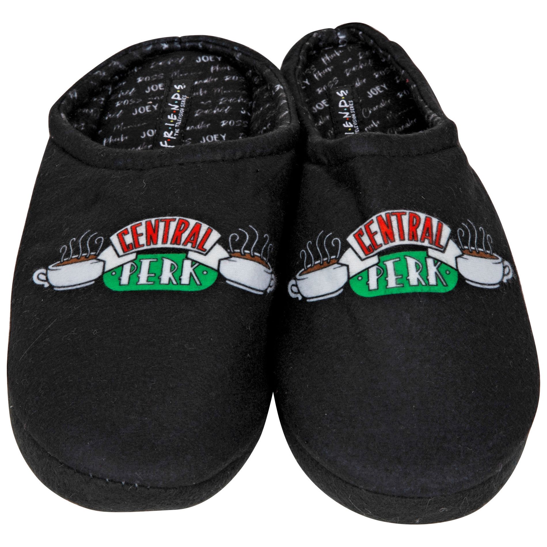 Mens Friends Central Perk Logo Scuff House Slippers