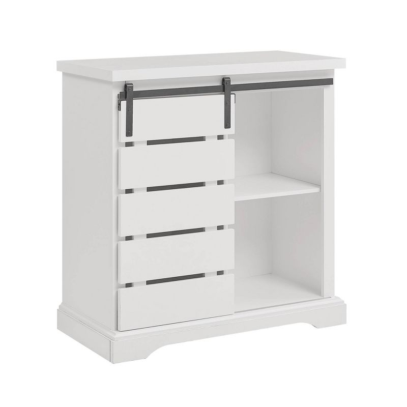 Tertia Modern Transitional Accent Cabinet with Sliding Plank Door - Saracina Home, 4 of 17