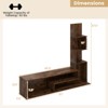 Costway Cube TV Stand for TVs up to 50" Media Console Table with L-shaped Storage Shelves - 3 of 4