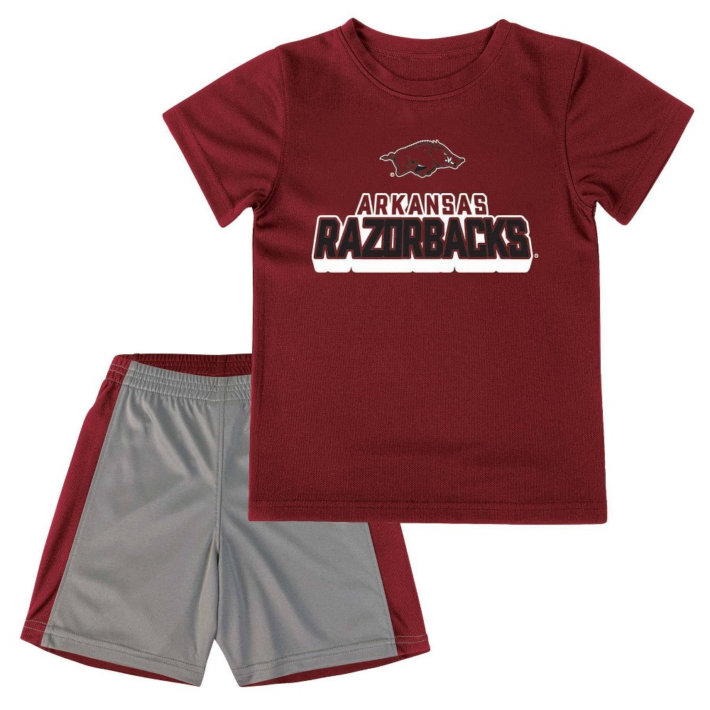 NCAA Arkansas Razorbacks Toddler Boys T-Shirt and Shorts Set