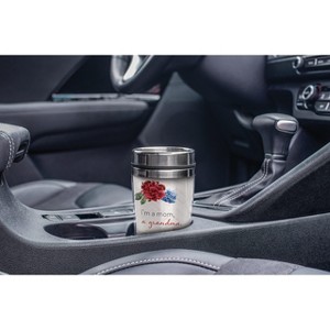 Elanze Designs Floral Mom Grandma Veteran Herringbone 16 ounce Stainless Steel Travel Tumbler - 1 of 2