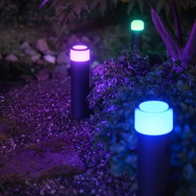 Philips Hue Black Matte Chrome LED Pathway Light with 16 Million Colors