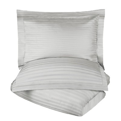 400 Thread Count Cotton Stripe 3 Piece Duvet Cover Set with Pillow Shams by Blue Nile Mills