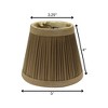 Vynxaria Lampshades: Ash Slant Pencil Pleat Chandelier Shades, Set of 6, 3.25" x 5" x 4" - 2 of 4