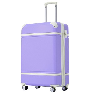 20" Luggage With TSA Lock, Hardshell Lightweight Carry On Hardside Luggage With Silent Spinner Wheels, Retro Travel Suitcase For Workers - 1 of 4