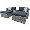 SKRAN Outdoor Patio Garden Wicker Sectional Sofa Set with Cushions and Pillows,w/Furniture Protection Cover for Backyard Deck - 2 of 4