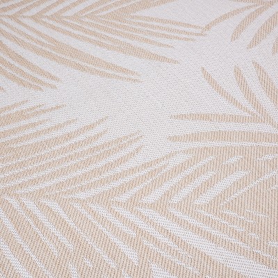 Natural Floral Synthetic Flat Woven Indoor/Outdoor Rug 5' x 7'