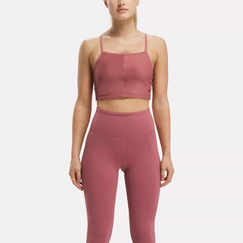 Reebok Yoga High Rise Performance Rib Leggings XL Sedona Rose