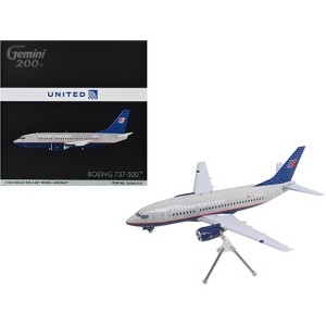 Boeing 737-500 Commercial Aircraft "United Airlines - Classic 737 Series" (N936UA) Gray w/Blue 1/200 Diecast Model by GeminiJets - 1 of 4