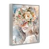Stupell Industries Floral Portrait of Girl, 24" x 30" - 3 of 4