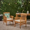 VASIP Patio Dining Chairs with Cushions,Outdoor Porch Chair Set of 2 with Acacia Wood Frame, Easy Clean & Simple Assembly - 2 of 4