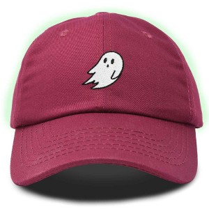 Dalix Ghost Glow in the Dark Embroidered Mens Womens Cotton Dad Hat Baseball Cap Adjustable - 1 of 4