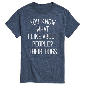 Men's - Instant Message - What I Like About People Their Dogs Short Sleeve Graphic T-Shirt - 1 of 4
