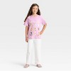 Girls' Short Sleeve Oversized Scenic Happiness Club T-Shirt - Cat & Jack™  Lavender Mauve - 4 of 4