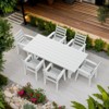 AMERLIFE 7-Piece HDPE Outdoor Dining Table Set with 6 Chairs and Umbrella Hole - 3 of 3