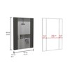 SEVOBAL Wall Mirror Wave Sandblasted Borders Rectangle Mirrors Wall HD Reflection Large Mirror Big Mirror Bedroom Bathroom, Black, 17.72"*23.62"*0.71" - 3 of 4