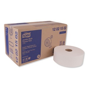 Tork Advanced Jumbo Bath Tissue, Septic Safe, 2-Ply, 3.48" x 1,600 ft, White, 6 Rolls/Carton - 1 of 4