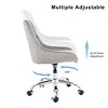 Racxily Armless Office Chair, Velvet Office Desk with Wheels, Adjustable Swivel Accent Chairs, Vanity Seat for Small Spaces - 4 of 4