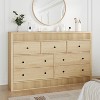 6/7 Drawer Dresser for Bedroom, Wooden Fluted Chest of Drawers, Modern Oak Storage Organizer for Living Room, Hallway, Entryway - 3 of 4