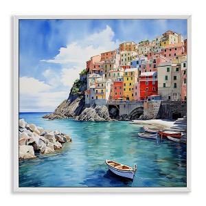 Stupell Industries Cinque Terre Port, 17" x 17" - 1 of 4