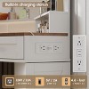 White Corner Vanity Desk with 3 Way Mirror, Adjustable Lights and Charging Station - 4 of 4