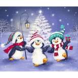Dawhud Direct 50" x 60" Christmas Penguin Fleece Throw Blanket for Kids and Adults