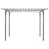 vidaxl Garden Arbor Arch - Steel Rose Archway pergola for Climbers - Outdoor Patio Seating Area 7ft high in Brown - 3 of 4