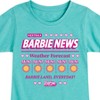 Girls' - Barbie - Barbie News Weather Forecast Sun! Everyday Fitted Short Sleeve Graphic T-Shirt - 2 of 4