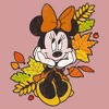 Women's Minnie Mouse Autumn Leaves Portrait T-Shirt - 2 of 3