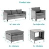 Sonkuki 6-Piece Patio Conversation Set with Side Table - 3 of 4