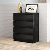 4 Drawer Particle Board Dresser,Modern Handle-Free Storage Chest for Bedroom or Living Room,Versatile Vertical Dresser Organizer-Cuddlewood - 2 of 4