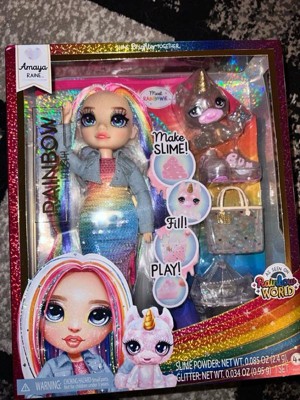 Rainbow High Amaya Rainbow With Slime Kit & Pet 11'' Shimmer Doll With ...