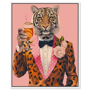 Art Remedy Tiger Bellini Suit Tiger Glam Wall Art Framed - 1 of 4