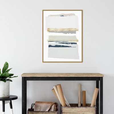 Boulevard I Gold Framed Abstract Canvas Wall Art, 22" x 30"