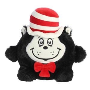 Aurora Small Cat In The Hat Ball Dr. Seuss Whimsical Stuffed Animal Black 8" - 1 of 4