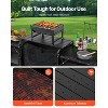 VEVOR Camping Kitchen Table, Outdoor Camp Cooking Table, Aluminum Portable Cook Station with 3 Storage Cupboard, Carrying Bag, Black - 4 of 4