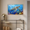 Art Remedy Turtle Swimming Colorful Coastal Wall Art Framed - 2 of 4