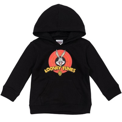 LOONEY TUNES Buggs Bunny Toddler Boys Fleece Fashion Pullover Hoodie Black 2T