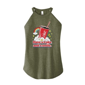 Women's - Coca-Cola - Have A Coke And A Smile Graphic High Neck Tank - 1 of 3
