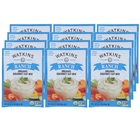 Watkins Organic Gourmet Dip Mix, Onion, 1.0 oz. Packets, 12-Pack Onion -  Organic 1 Ounce (Pack