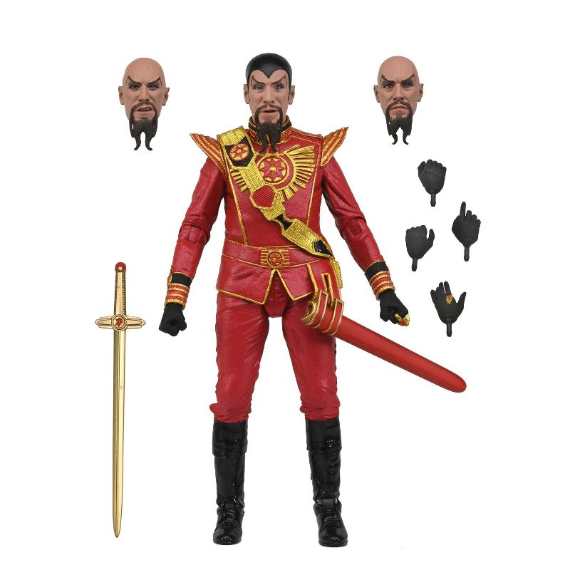 NECA King Features Flash Gordon 1980 Ultimate Ming with Red Military Outfit  7&#34; Scale Action Figure, 1 of 7