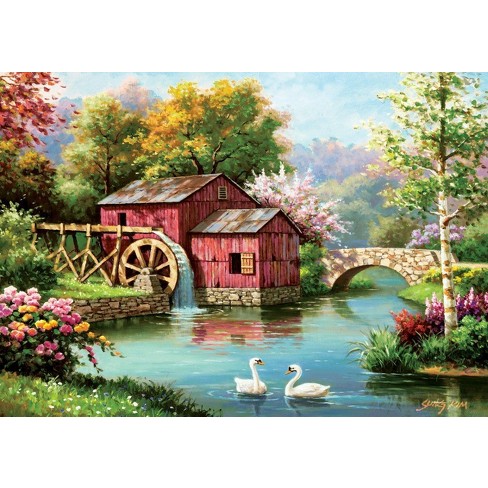 Heidi Art Puzzle Old Red Mill 1000 Piece Jigsaw Puzzle : Target