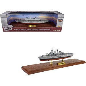 British HMS Invincible R05 Aircraft Carrier Full-Hull Ed "Falklands War" British Royal Navy 1/700 Die Cast Model by Metal Proud - 1 of 4