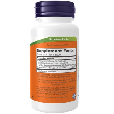 Ginkgo Biloba 60mg Vegan Brain Support Capsules